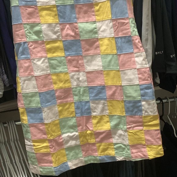 Springtime Dress! New never worn! Pastel individually sewn squares, UNIQUE! - Picture 2 of 7